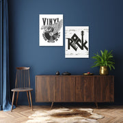 Vinyl Disc Graphic Wall Art, Set Of 2