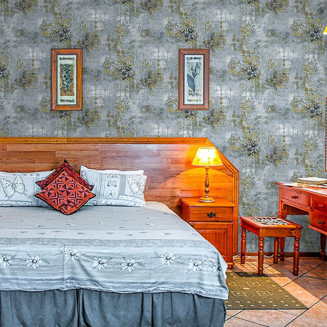 Romania Brocade Bronze Damask Wallpaper