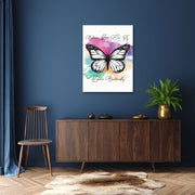 Butterfly With Inspiring Quote Wall Art