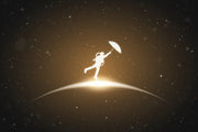 Hope In Space Self Adhesive Sticker For Wardrobe