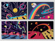 Psychedelic Wall Art, Set Of 4