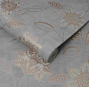 Milan Graham & Brown Fiorella Grey Wallpaper