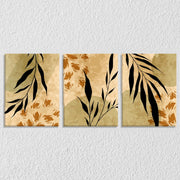 Vintage Floral Leaf Canvas Set Of 3