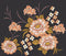 Brown And Orange Floral Self Adhesive Sticker For Cabinet
