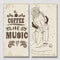 Coffee And Music Wall Art, Set Of 2