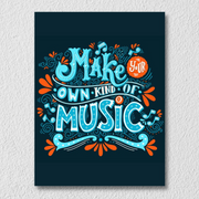Floral Doodles Calligraphy Music Wall Art