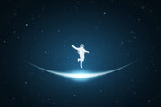 Astronout Kicking In Sky Self Adhesive Sticker For Wardrobe