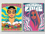 Psychedelic Wall Art, Set Of 2