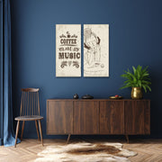 Coffee And Music Wall Art, Set Of 2