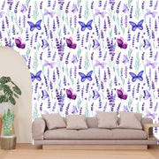 Laveder & Butterfly Wallpaper