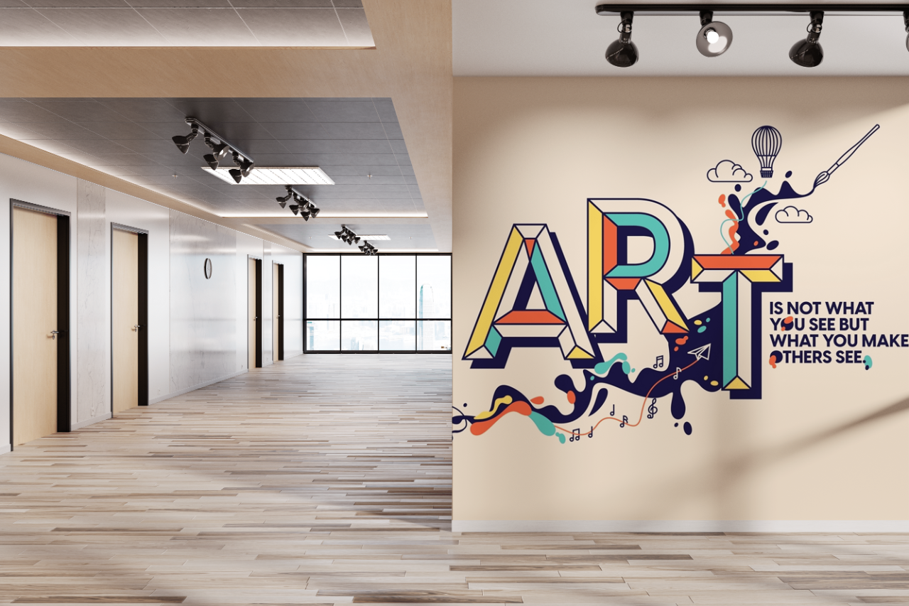 Multicolour Art Typography Wallpaper