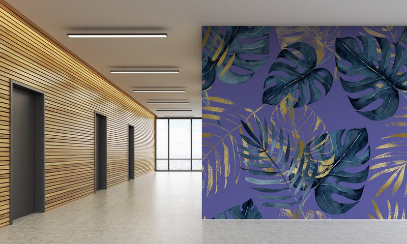 Leaf Lilac Background Tropical Wallpaper