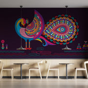 Traditional Peacock Rajasthani Wallpaper