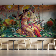 Radhakrishna With Nature Wallpaper