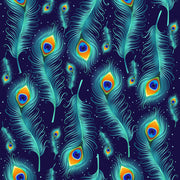 Peacock Feather Art Self Adhesive Sticker For Refrigerator