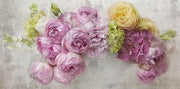 Pink Roses Painting Self Adhesive Sticker For Wardrobe