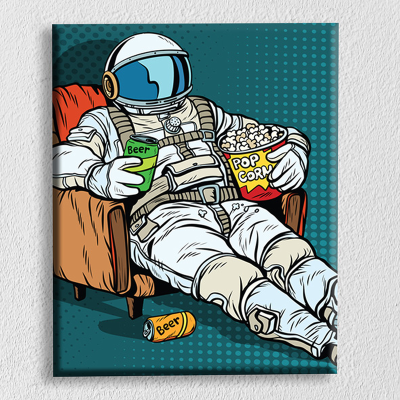 Quirky Astronaut Themed Canvas