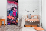 Krishna Anime Self Adhesive Sticker For Door