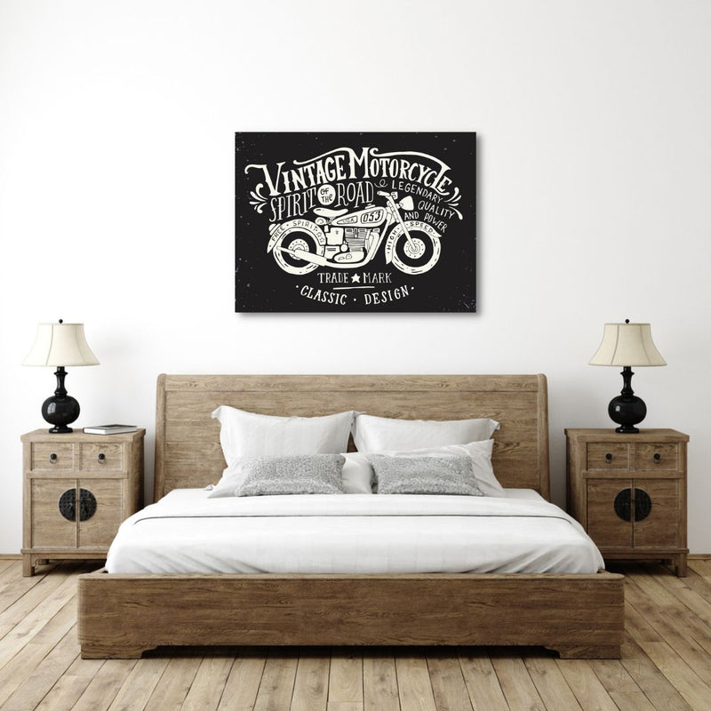 Vintage Biker Quote Wall Art