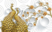 Golden Peacock Customize Wallpaper