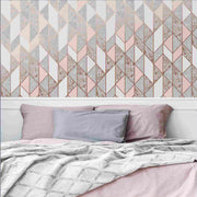 Milan Geo Rose Gold Blown Wallpaper