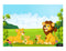 Lion Family for Kids wall covering