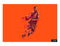 Basket player in Orange for Kids wall covering