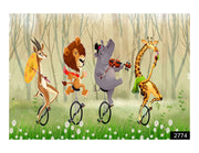 Animated Animals Chilling wall covering