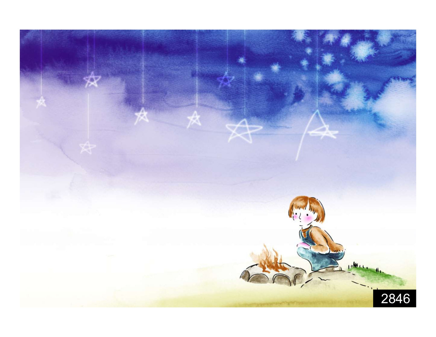 Child and the fire Wallpaper for wall
