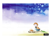 Child and the fire Wallpaper for wall