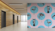 Flamingos Pineapple Art Tropical Wallpaper