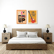 Funky Cassette And Guitar Wall Art, Set Of 2