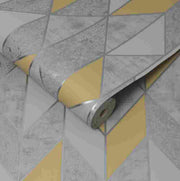 Milan Geo Rose Gold Blown Wallpaper
