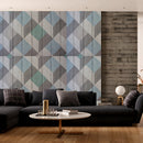 Crisscross tiles Customised Wallpaper