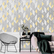 Milan Geo Rose Gold Blown Wallpaper