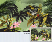 Banana and coconut tree art