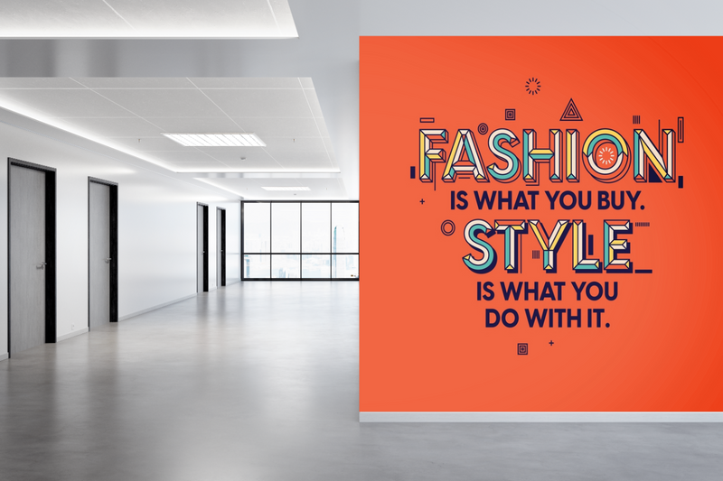 Multicolour Fashion And Style Typography Wallpaper