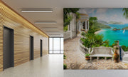 Beach And Hotel Wallpaper