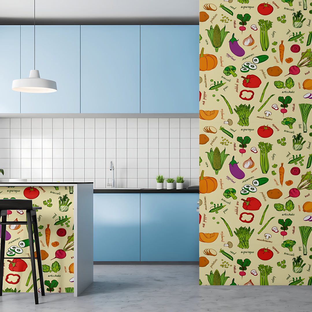 Veggies With Names Customize Wallpaper