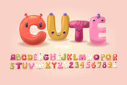 Cute Alphabet School Wallpaper