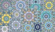 Mandala Art Square Paper Self Adhesive Sticker For Table