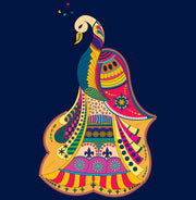 Peacock Painting Self Adhesive Sticker For Refrigerator