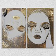 Fantasy Oil Canvas, Set Of 2