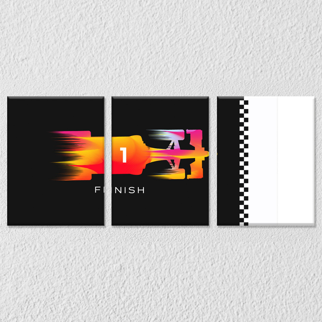 F1 Racing Wall Art , Set Of 3