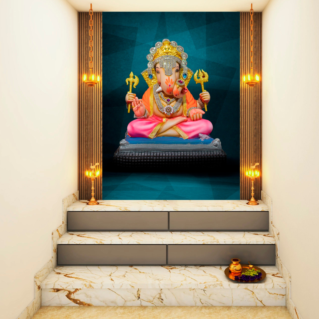 Blue Ganesha Sticker