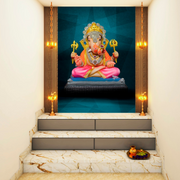 Blue Ganesha Sticker