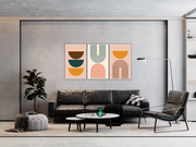 Pink Canvas Abstract, Set Of 3