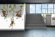 Monkeys Climbing Wallpaper
