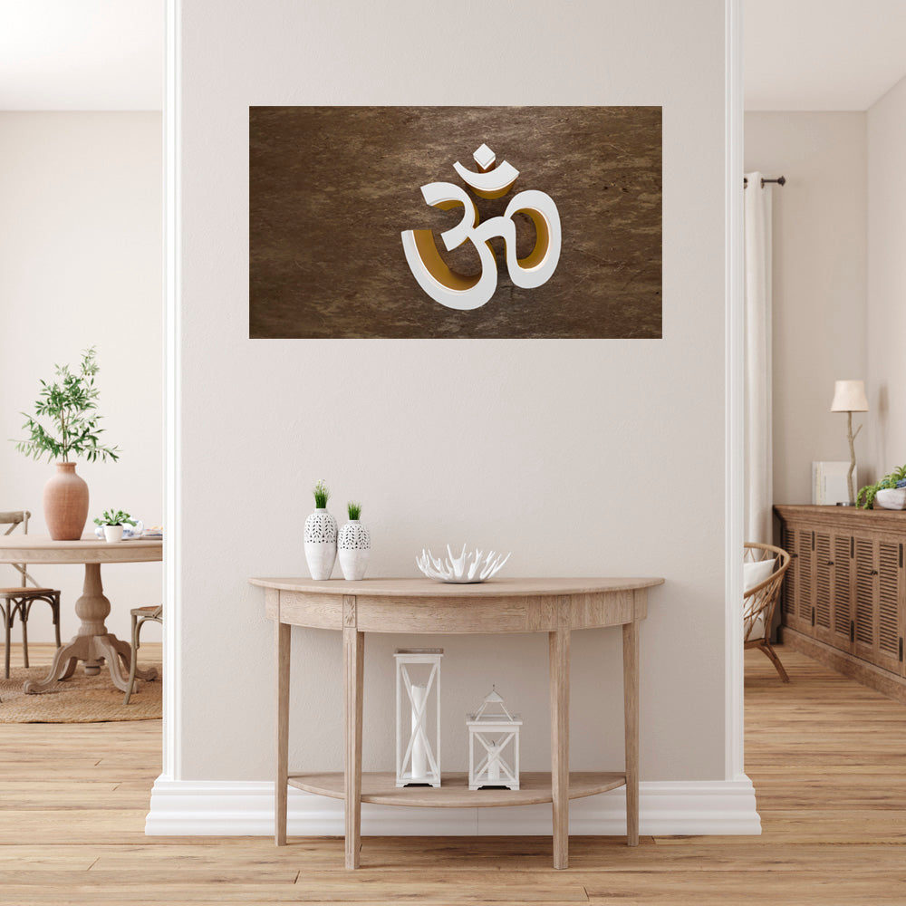 3D Big Om Self Adhesive Sticker Poster