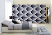 Black White Shaded Leafs 3D Self Adhesive Sticker For Wardrobe